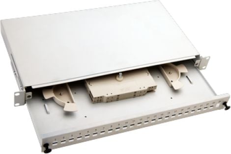 ALANTEC - Koblingspanel - SC X 24 - grå, RAL 7035 - 1U - 19"