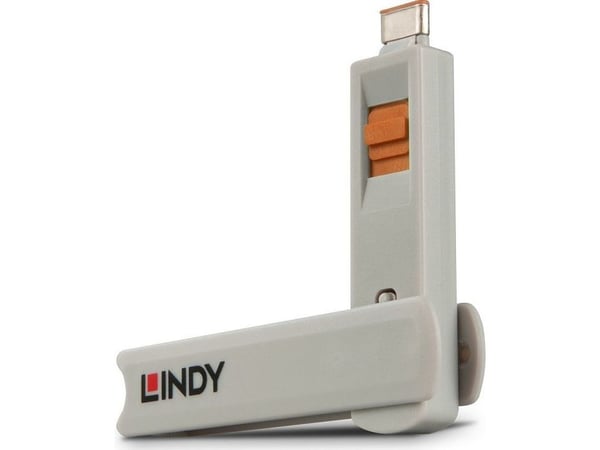 Lindy 40428, Portinlukitsin, USB Type-C, Harmaa, Oranssi, 4 kpl, 10 g