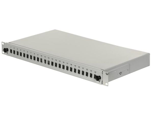 ALANTEC - Koblingspanel - SC X 24 - grå, RAL 7035 - 1U - 19"