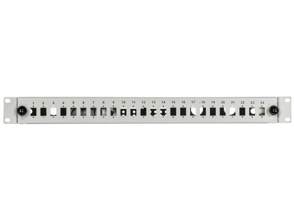 ALANTEC - Koblingspanel - SC X 24 - grå, RAL 7035 - 1U - 19"
