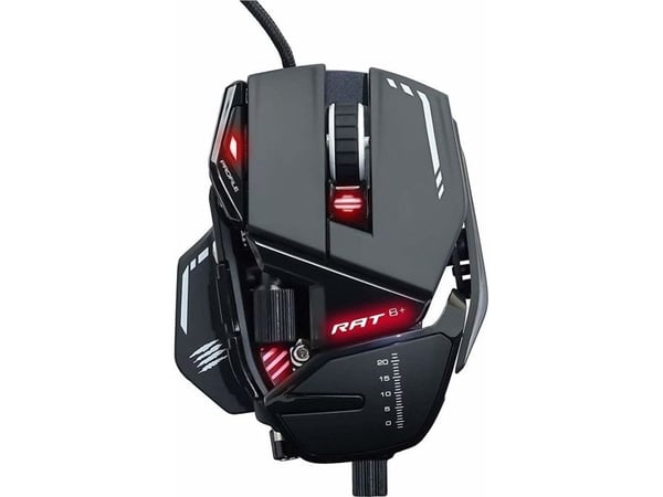 Mad Catz R.A.T.8+ - Mus - optisk - 11 knapper - kablet - USB - svart