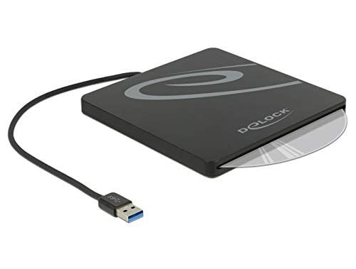 Delock 5.25" External Enclosure Slot-in Slim SATA > USB 3.0 - Drevkabinett - SATA - USB 3.0 - svart