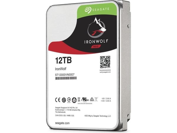Seagate NAS HDD IronWolf, 12 TB, 7200 RPM, 256 MB, 3.5", Serial ATA III