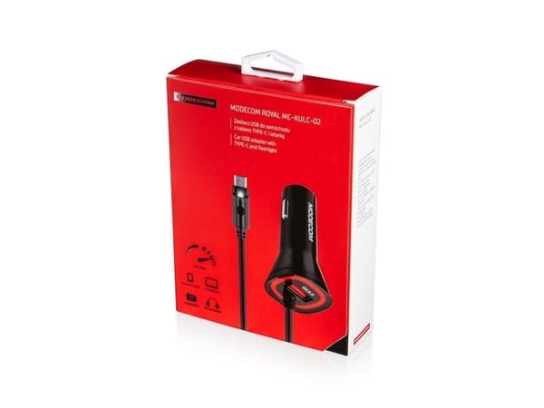 Modecom USB C -autolaturi mobiililaitteille