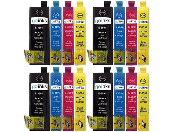 Peach PI200-637, Sort, Cyan, Fiolblå, Gult, 50 ml, 25 ml, 4 stykker, 2600 sider, Multipakke