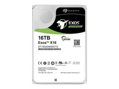 Seagate Exos X16 ST16000NM001G - Kiintolevy - 16 TB - sisäinen - SATA 6Gb/s - 7200 kierrosta minuutissa - puskuri: 256 MB Seagate Exos X16 ST16000NM001G - Kiintolevy - 16 TB - sisäinen - SATA 6Gb/s - 7200 kierrosta minuutissa - puskuri: 256 MB