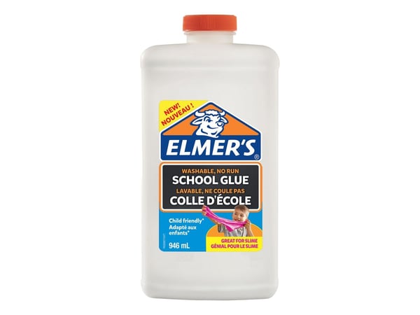 Skollim Elmer's white 946 ml - tvättbart för slem