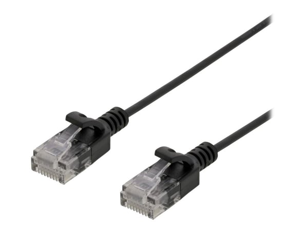 DELTACO - Koblingskabel - RJ-45 (hann) til RJ-45 (hann) - 50 cm - UTP - CAT 6 - halogenfri, formstøpt, uten hindringer, flertrådet - svart