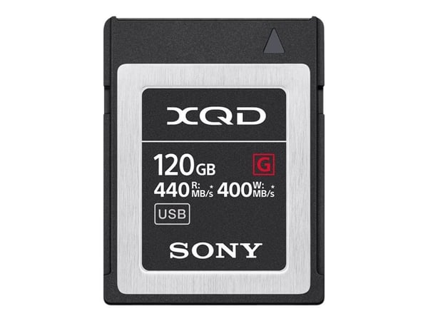 Sony QDG120F Flash-Speicherkarte (120 GB), 120 GB, XQD, 440 MB/s, 400 MB/s, Vedenkestävä, Lämmönkestävä, Musta