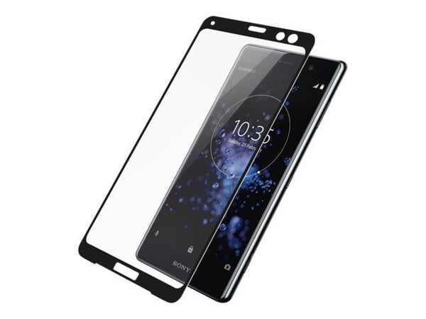 PanzerGlass Original - skjermbeskytter for mobiltelefon - glass - ramme farge svart - for Sony XPERIA XZ3