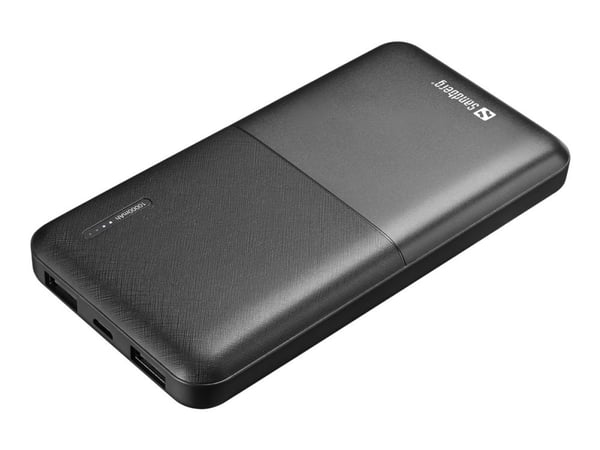 Sandberg SAVER - Strømbank - 10000 mAh - 2.4 A - 2 utgangskontakter (USB)