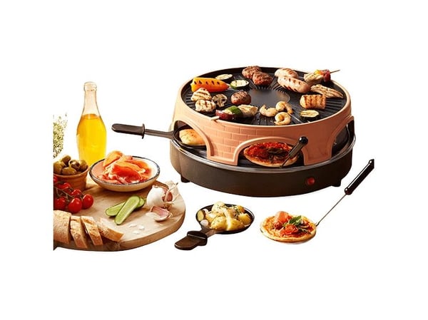 Emerio PO-113255.4 - Pizza oven/grill/raclette - 1.8 kW - terrakottaoransje