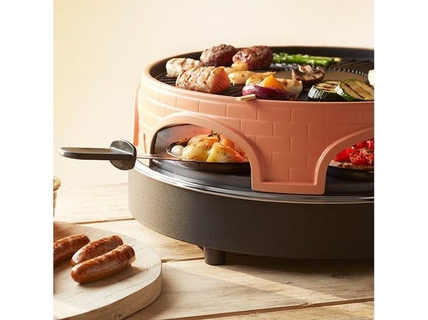 Emerio PO-113255.4 - Pizza oven/grill/raclette - 1.8 kW - terrakottaoransje
