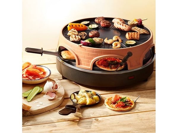Emerio PO-113255.4 - Pizza oven/grill/raclette - 1.8 kW - terrakottaoransje