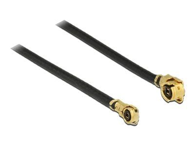 Delock - Antennekabel - MHF/U.FL plugg vinklet til MHF4/HSC plugg vinklet - 50 cm - koaksial - svart