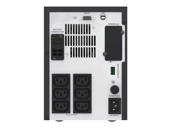 APC Easy UPS SMV SMV1000CAI - UPS - AC 220/230/240 V - 700 watt - 1000 VA - 2 x batteri - 7 Ah - 7 Ah - USB, RS-232 - utgangskontakter: 6