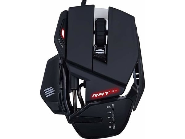 Mad Catz R.A.T.4+ - Mus - optisk - 9 knapper - kablet - USB - svart