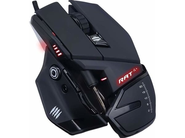 Mad Catz R.A.T.4+ - Mus - optisk - 9 knapper - kablet - USB - svart