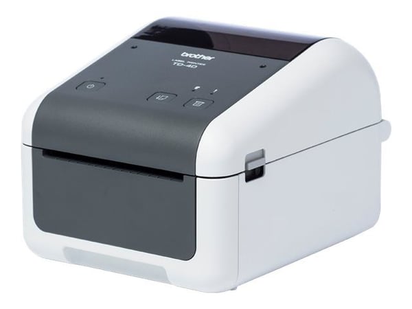 Brother TD-4520DN - Etikettskriver - direktetermisk - Rull (11,8 cm) - 300 x 300 dpi - inntil 152 mm/sek - USB 2.0, LAN, seriell - grå, hvit