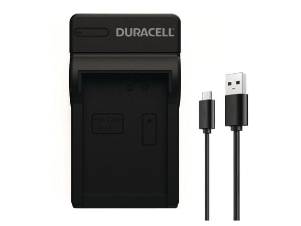 Duracell DRC5906, USB, Sisätilan akkulaturi, Canon LP-E5, Musta, 5 V, 5 V