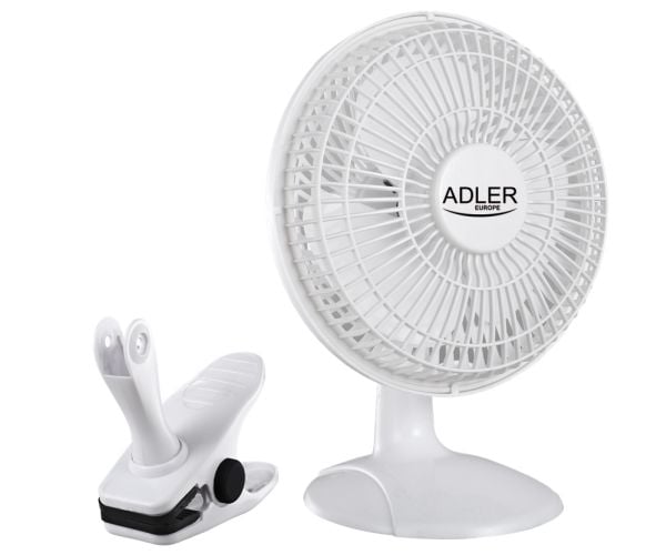 Adler AD 7317, Husholdningsvifte, Hvit, Bord, 150 cm, 90°, 30 W