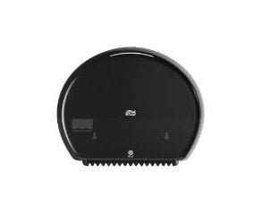 Toiletpapirdispenser ruller, Tork T2 Mini Jumbo, sort 345mmx132mm x 275mm