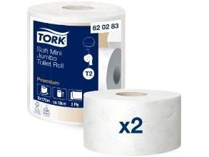 Tork toalettpapper Tork Mini Jumbo TR Premium 2-lagers