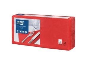Lautasliinat Tork 3-kerroksinen punainen 33cm 10x150kpl/amme