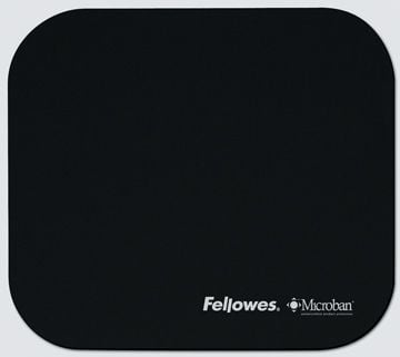 Musemåtte, Fellowes® Microban, gummi, sort