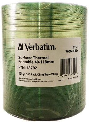 Verbatim CD-R 700 MB 52x 100 kpl (43792)