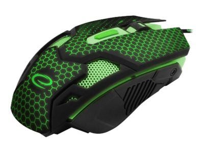 Esperanza MX207 COBRA - Mus - høyrehendt - optisk - 6 knapper - kablet - USB - grønn