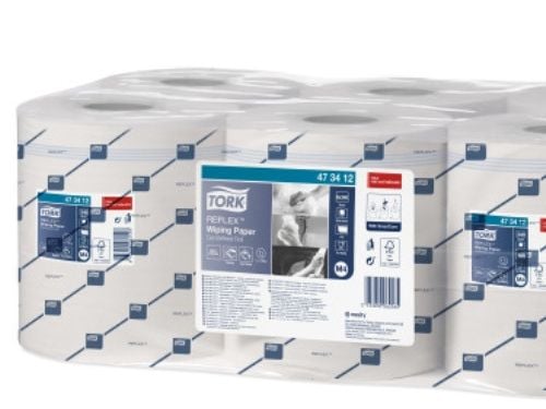 Aftørringspapir Tork M4 Reflex™ Standard Quickdry - (6 ruller pr. karton)