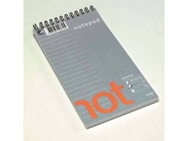 Bantex 100051810, Monokromatisk, Grå, Hvit, A6/5, 100 ark, 50 g/m², Mykt omslag