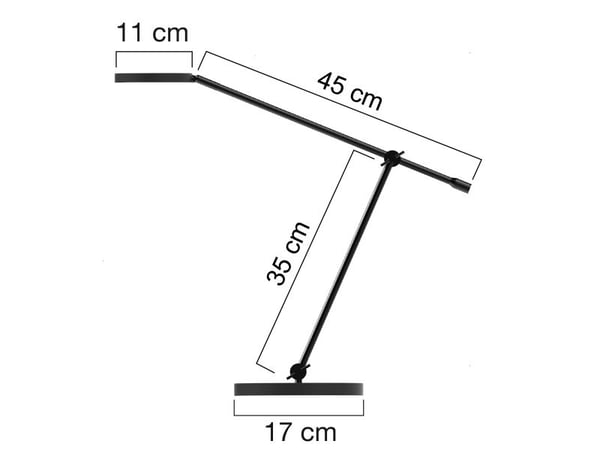 Unilux 400110128, Sort, Stål, Kontor, 1 ampuller, 6,5 W, LED