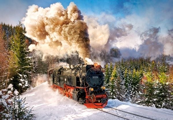 Castorland Steam train 1000 pcs, 1000 stykker, Kjøretøy, 9 år
