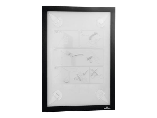 DURABLE WALLPAPER - Displayramme - veggmonterbar, overflatemontert - for A4 - magnetisk - svart