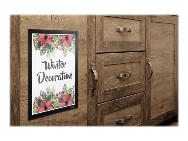 DURABLE WALLPAPER - Displayramme - veggmonterbar, overflatemontert - for A4 - magnetisk - svart