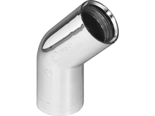 Purus vinkel 45 grader 32mm instick i krom PP