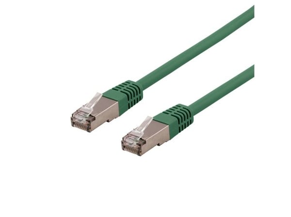 DELTACO STP-611GAU - Liitäntäjohto - RJ-45 (uros) RJ-45 (uros) - 1,5 m - taitettu suojaamaton kierretty pari (F/UTP) - CAT 6a - halogeeniton, muoto...