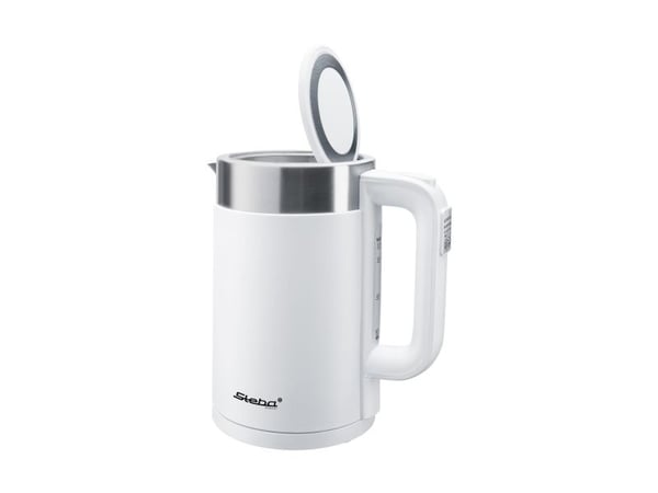 Steba WK 11, 1,7 l, 2200 W, Rustfritt stål, Hvit, Plastikk, Rustfritt stål, Justerbar termostat, Vannivåindikator