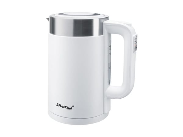 Steba WK 11, 1,7 l, 2200 W, Rustfritt stål, Hvit, Plastikk, Rustfritt stål, Justerbar termostat, Vannivåindikator