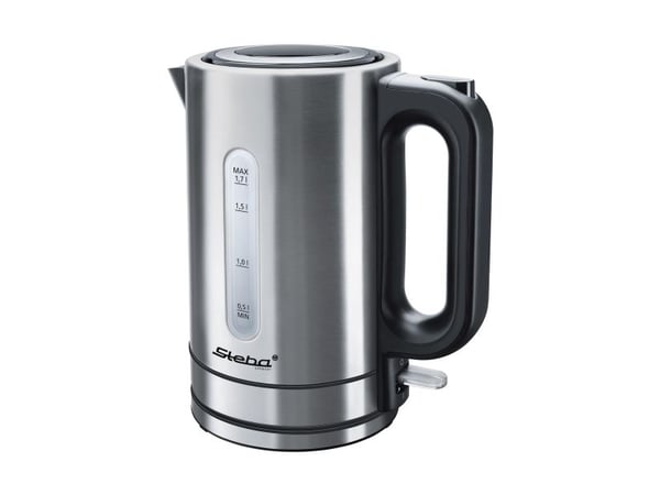Steba WK 20 INOX, 1,7 L, 2200 W, Svart, Rustfritt stål, Plast, Rustfritt stål