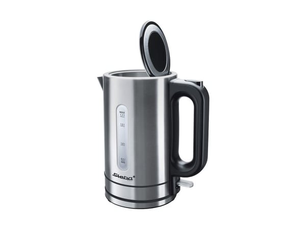 Steba WK 20 INOX, 1,7 L, 2200 W, Svart, Rustfritt stål, Plast, Rustfritt stål