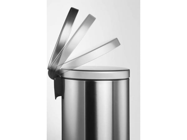 Kestävä 340023 340023 Papirkurv 5 l (Ø x K) 205 mm x 290 mm Rustfrit stål Sølv 1 stk