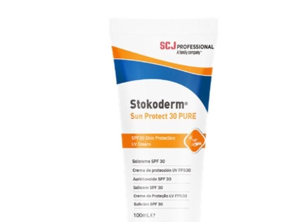 Solcreme, SCJ Professional Stokoderm Sun Protect 30 PURE, 100 ml, vandfast, uden parfume - (12 stk.)