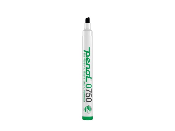 Marker Penol 0750 grøn 2-5mm skå spids permanent - (10 stk.)