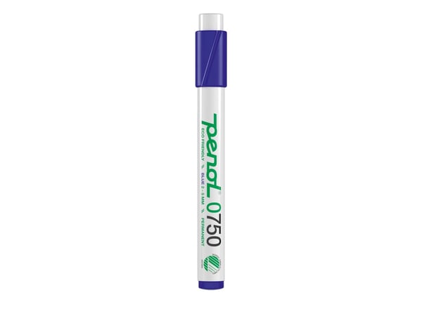 Marker Penol 0750 ass. farver 2-5mm skrå spids permanent - (4 stk.)