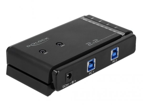 Delock USB 3.0 Matrix Switch 2 x 2 - USB-periferdelesvitsj - stasjonær - AC 100 - 240 V