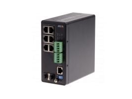 Axis T8504-R - Switch - Administrerad - 4 x 10/100/1000 (PoE+) + 2 x kombination Gigabit Ethernet/Gigabit SFP - skrivbordsmodell, rackmonterbar - P...
