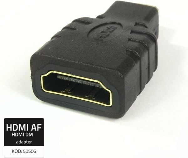 Qoltec - HDMI-sovitin - mikro HDMI han til HDMI hun